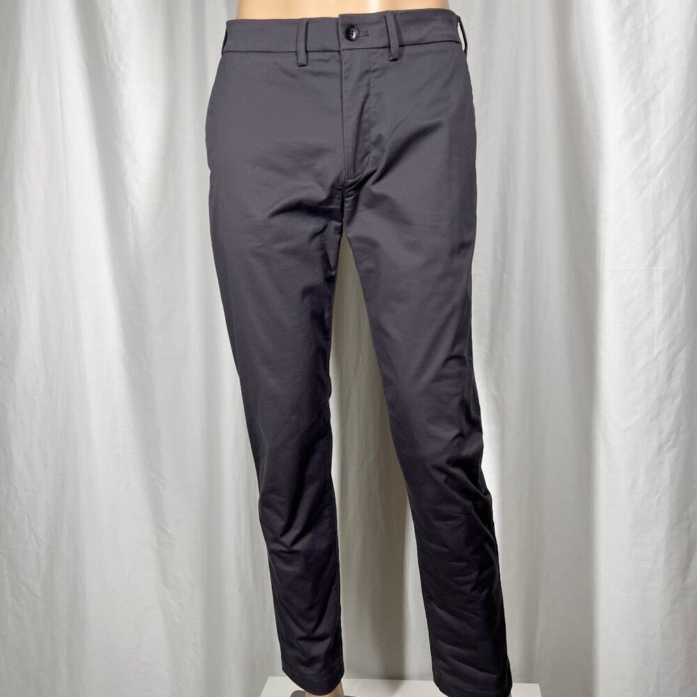 Express Men 30WX32L Purple Gray Stretch Casual Cotton Blend Slim Fit Chino Pants